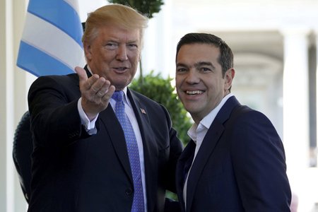 Donald Trump s řeckým premiérem Alexisem Tsiprasem