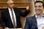 Lídr řecké opozice Meimarakis a odstupující premiér Alexis Tsipras ze strany Syriza