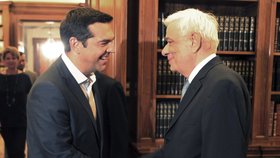 Alexis Tsipras na návštěvě u řeckého prezidenta, se kterým mluvil o své rezignaci