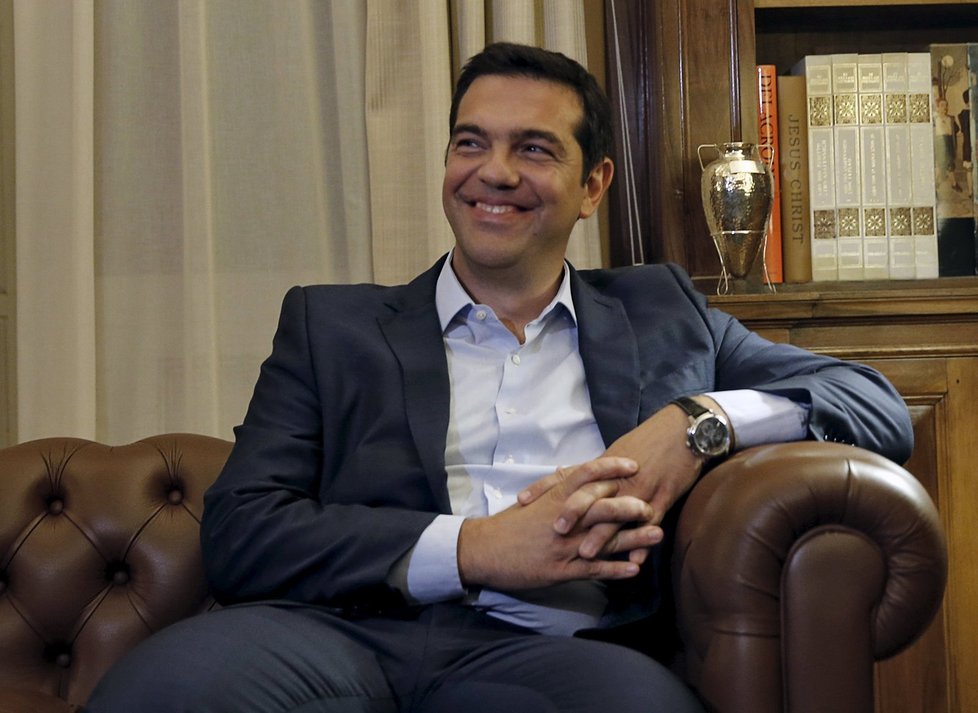 Alexis Tsipras na návštěvě u řeckého prezidenta, se kterým mluvil o své rezignaci.