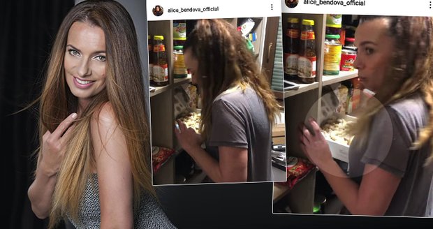 Alici Bendovou nachytal přítel Michal Topol ve špajzu, jak se láduje vánočním cukrovím.