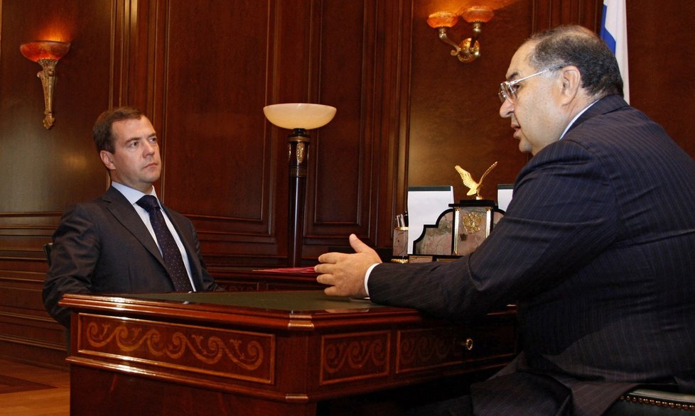 Usmanov s někdejším ruským prezidentem Medveděvem