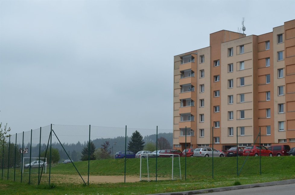 Z tohoto domu manželka v přímém přenosu sledovala, jak policisté jejího opilého muže zadrželi.