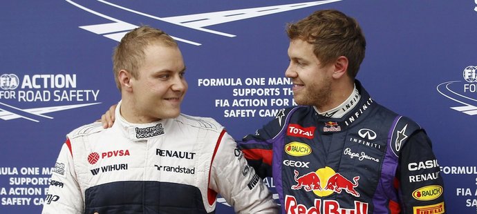 Vítězný Sebastian Vettel s překvapením kvalifikace Finem Valtteri Bottasem
