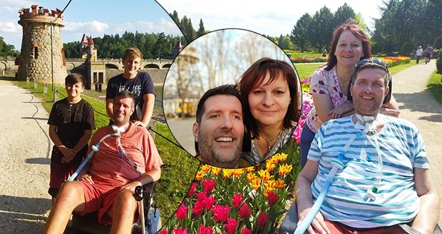 Honza (47) má ALS, může hýbat jen očima: Vůli žít mu dává manželka, synové a cestování