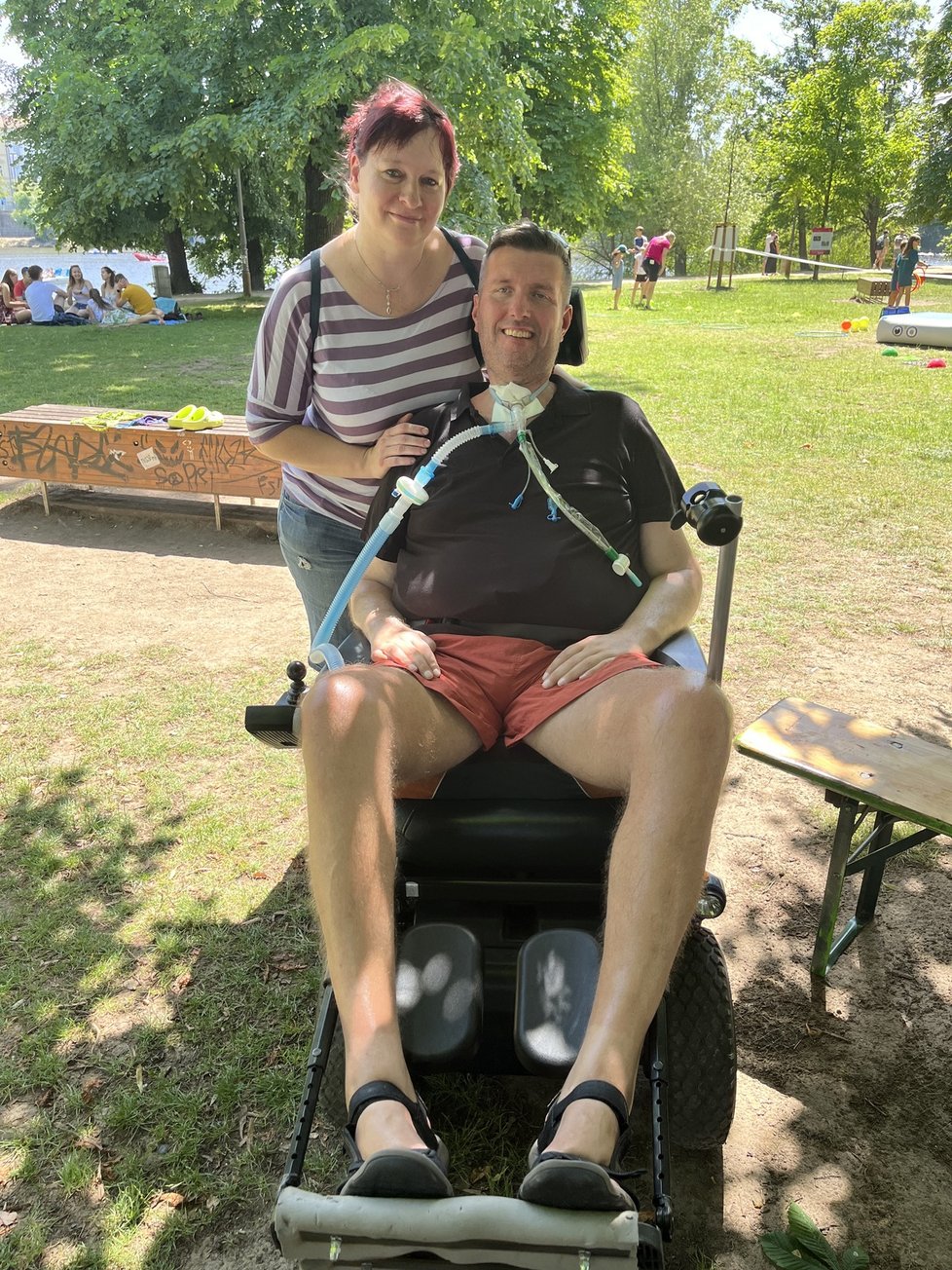 Markéta se svý manželem Honzou, který má ALS