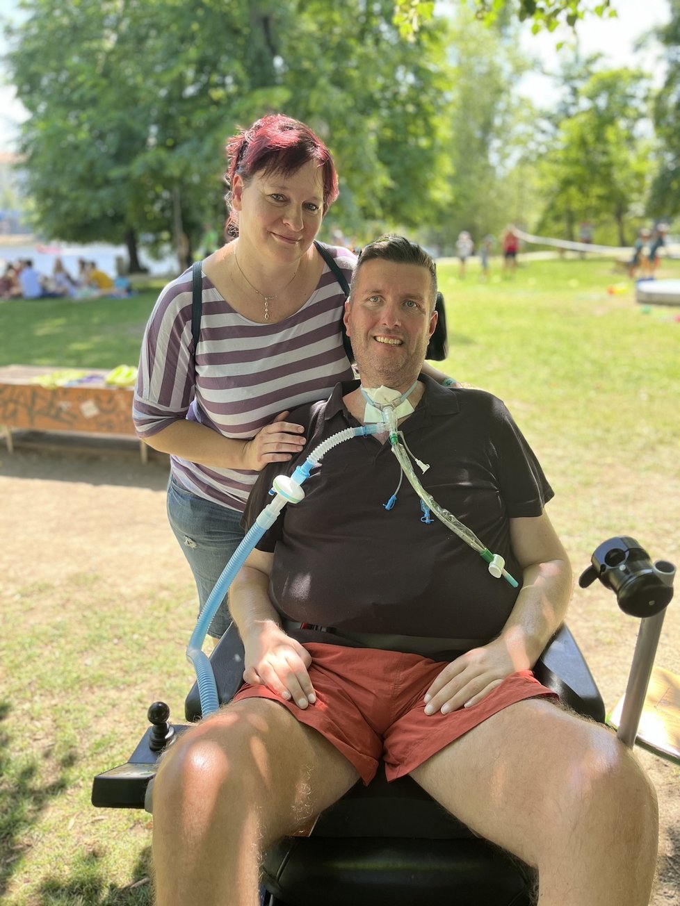 Markéta se svý manželem Honzou, který má ALS