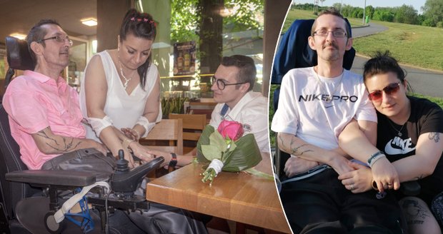 Svatba navzdory zákeřné nemoci ALS! Luboš s obtížemi hýbe hlavou, přesto si vzal svou lásku Veroniku