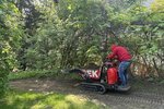 Stavba altánu se zvrhla. Podle projektu zde má vyrůst bezmála osmimetrová stavba