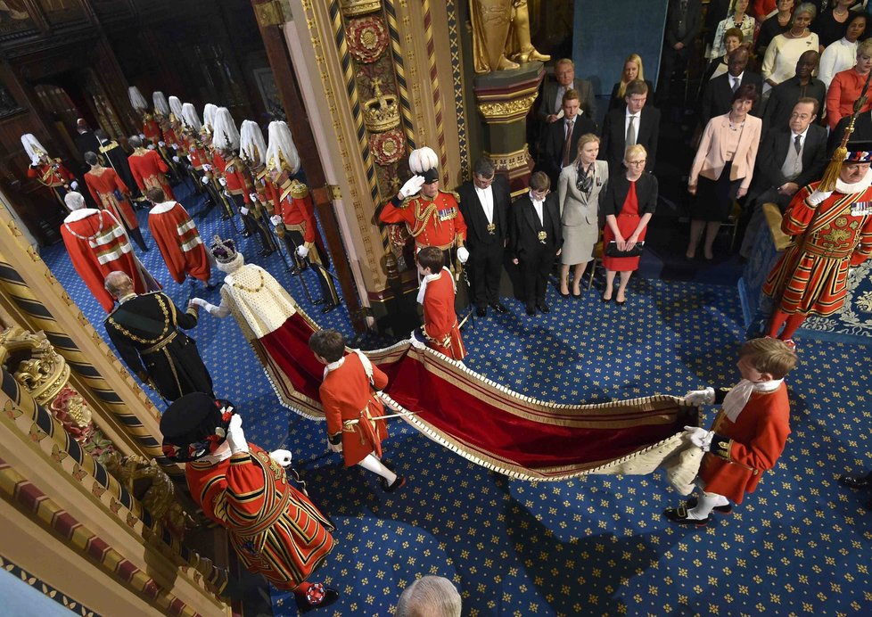 Loňský projev britské královny v parlamentě