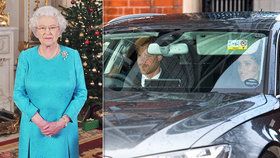 Královna Alžběta II. si k sobě na oběd pozvala členy královské rodiny.