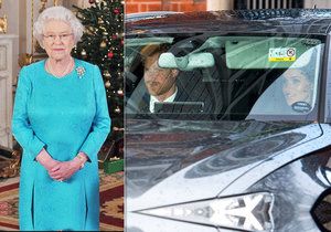 Královna Alžběta II. si k sobě na oběd pozvala členy královské rodiny.
