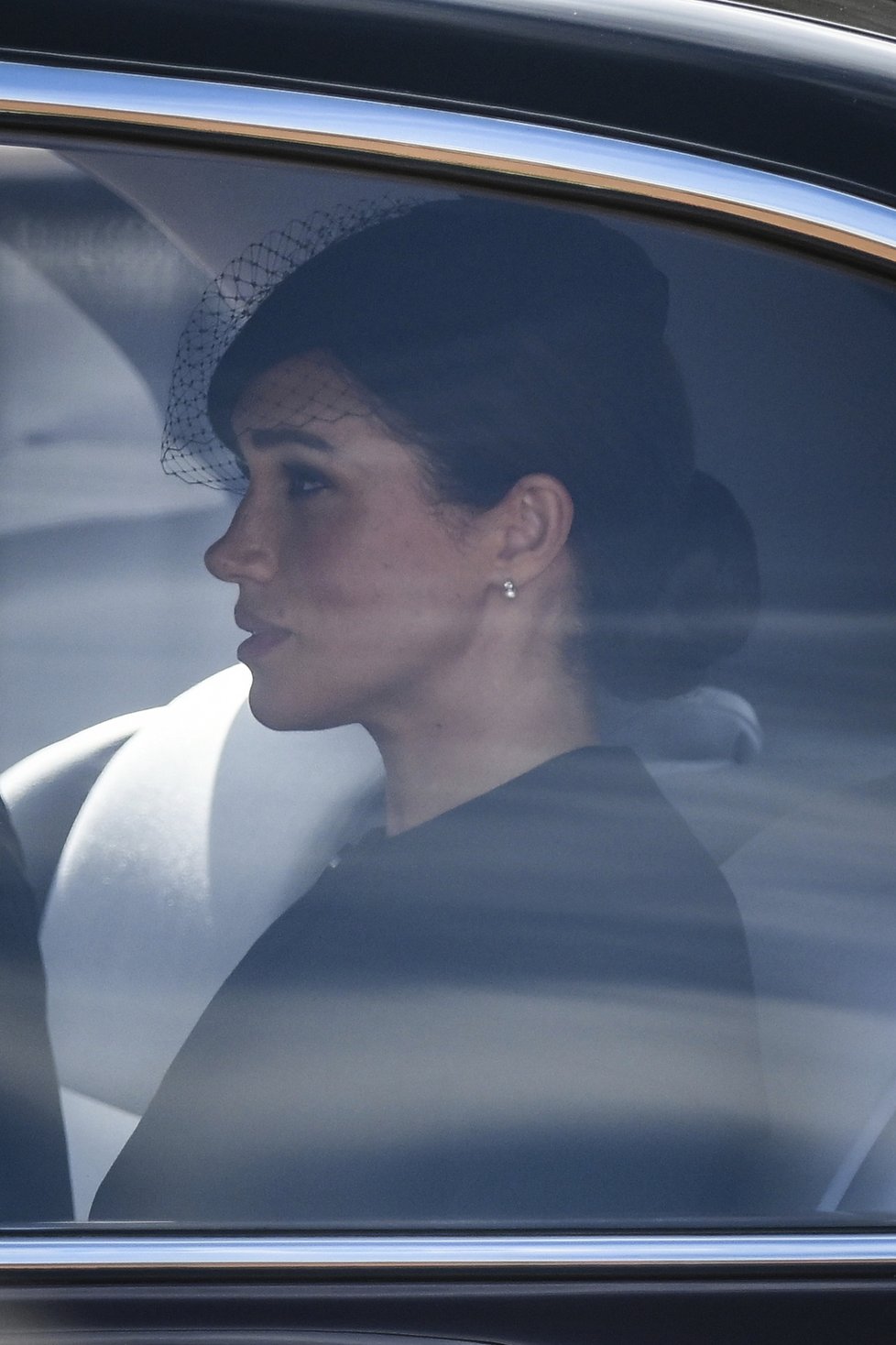 Poslední cesta královny Alžběty II. do Westminsteru - Meghan Markle