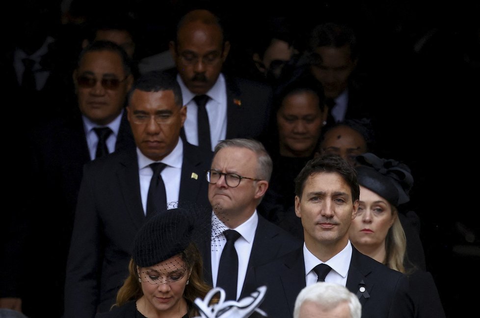 Pohřeb královny Alžběty II. - Justin Trudeau