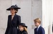 Pohřeb královny Alžběty II. - Kate Middleton s dětmi