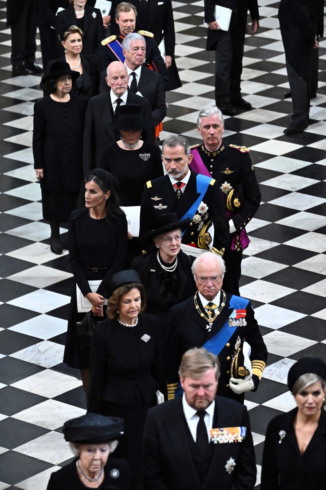 Dánská královna Markéta II. nechyběla ani na pohřbu britské královny Alžběty II.