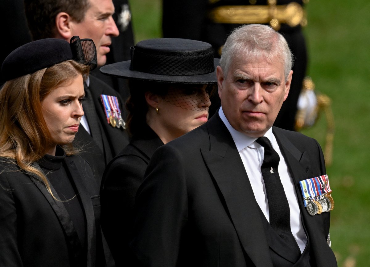 Pohřeb královny Alžběty II. - princ Andrew
