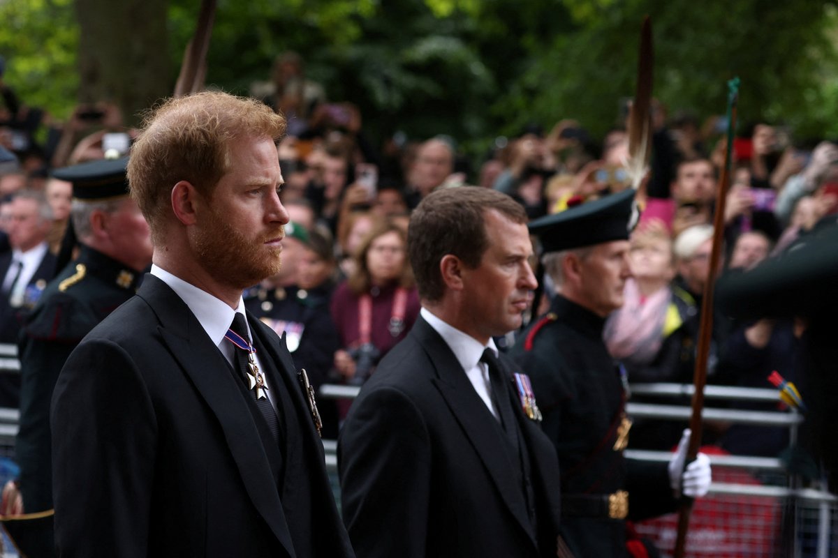 Pohřeb královny Alžběty II. - princ Harry