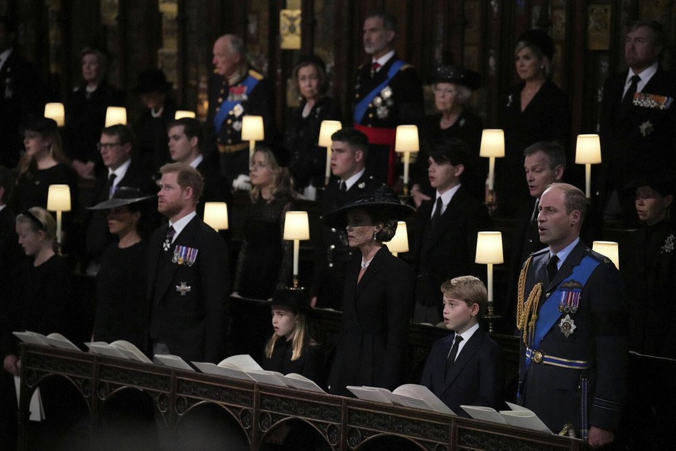 Pohřeb královny Alžběty II. - královská rodina