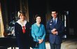 Alžběta II., princ Chalres a Lady Diana.