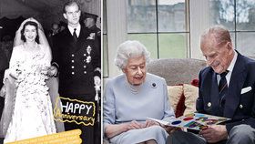 Královna Alžběta II. a princ Philip slaví 73. výročí svatby