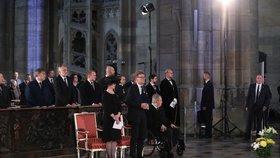 Mše za královnu Alžbětu II. v chrámu svatého Víta: Prezident Miloš Zeman (15.9.2022)
