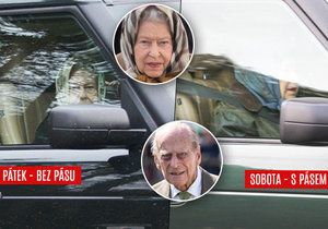 Královská rodina si na pásy moc nepotrpí. Vypadá to, že Alžběta i Philip se poutají, jen když se veřejnost dívá.
