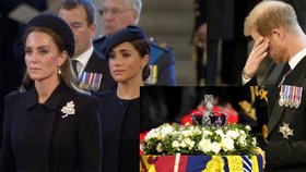 Nejsilnější chvíle procesí za rakví Alžběty II.: Meghan rebelka! A královy slzy