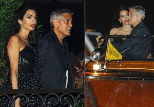 Amal a George Clooney v Benátkách.