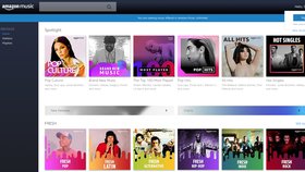 Takto vypadá domovská stránka Amazon Music.