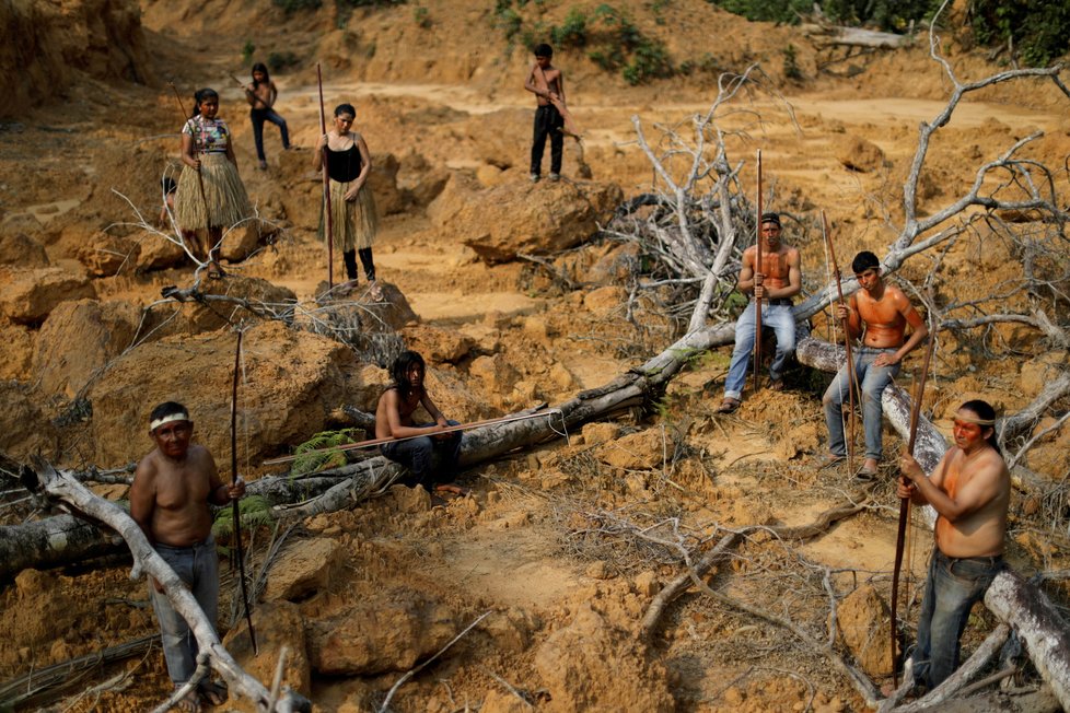 Nelegální odlesňování v Amazonii.