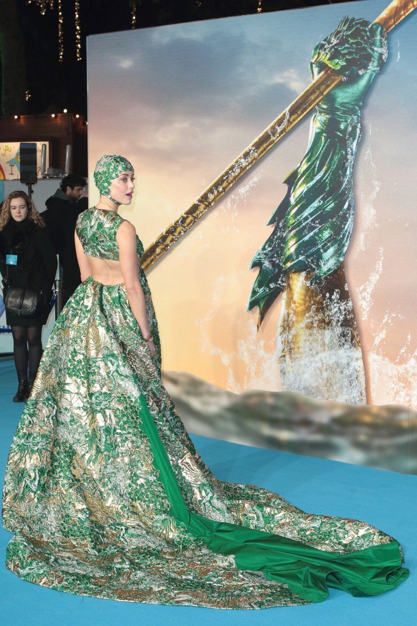 Amber Heard na premiéře nového filmu Aquaman