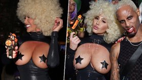 Modelka Amber Rose na Halloween odhalila obří ňadra! Zvládnete se jí dívat do očí?