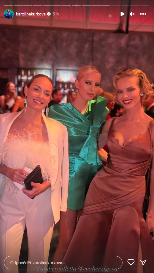 Amber Vallettaová, Karolína Kurková a Eva Herzigová