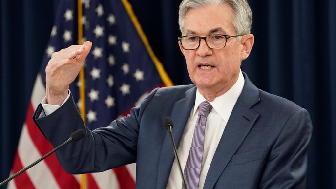 Šéf americké centrální banky Jerome Powell. Šéf americké centrální banky Jerome Powell.