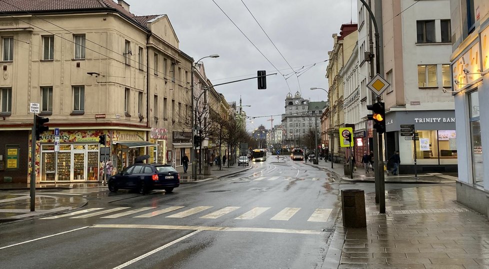 Americká ulice v Plzni je od srpna 2021 uzavřená automobilové dopravě.