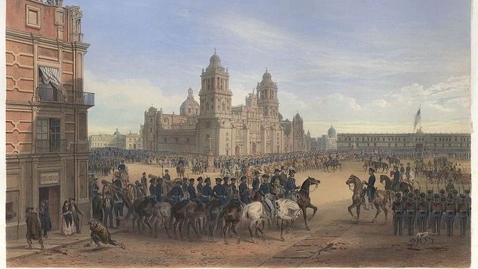 Generál Scott vstupuje do Mexico City.