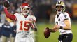 Patrick Mahomes a Drew Brees. Kam to se svými týmy dotáhnou v play off NFL