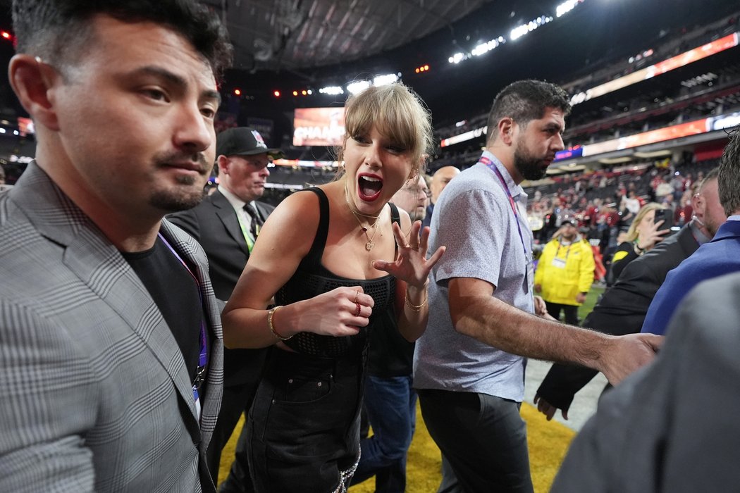 Zpěvačka Taylor Swift byla nejsledovanější divačkou letošního Super Bowlu