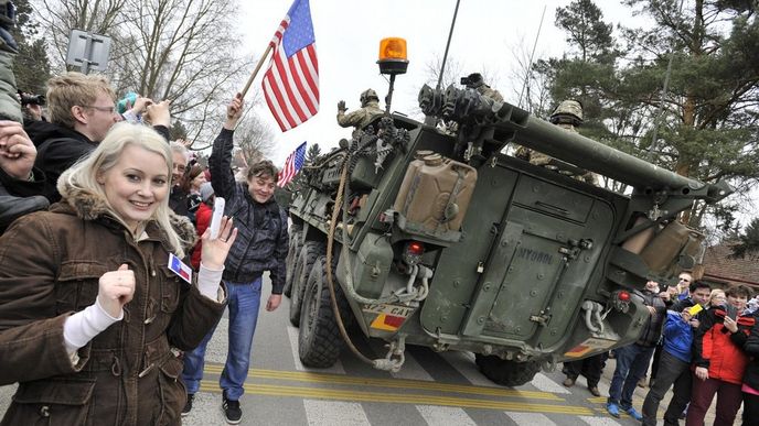 Americký konvoj ve Vyškově