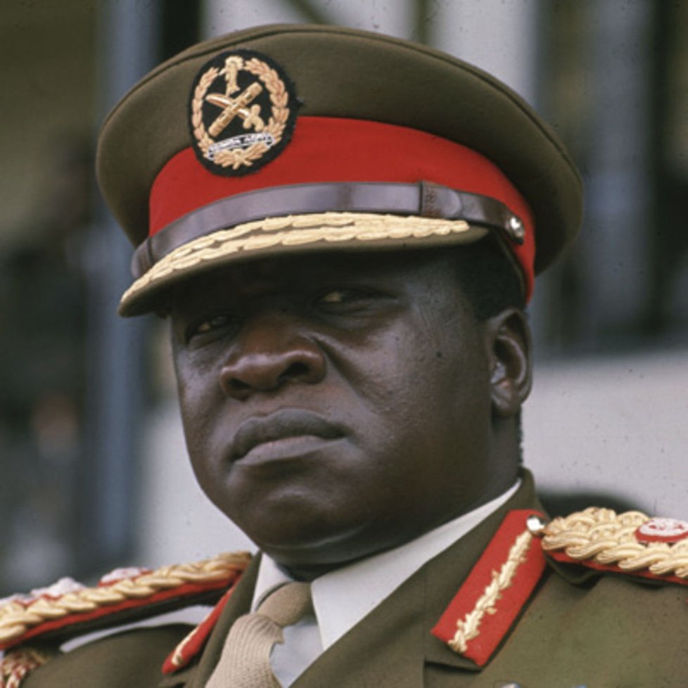 Idi Amin (†79) byl prezidentem Ugandy (1971–79), svět mu pro jeho krutost přezdíval »řezník z Kampaly«.