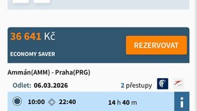 Letenky z jordánské metropole Ammánu