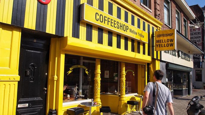 Mellow Yellow v Amsterdamu byl nejstarší coffeeshop v Evropě