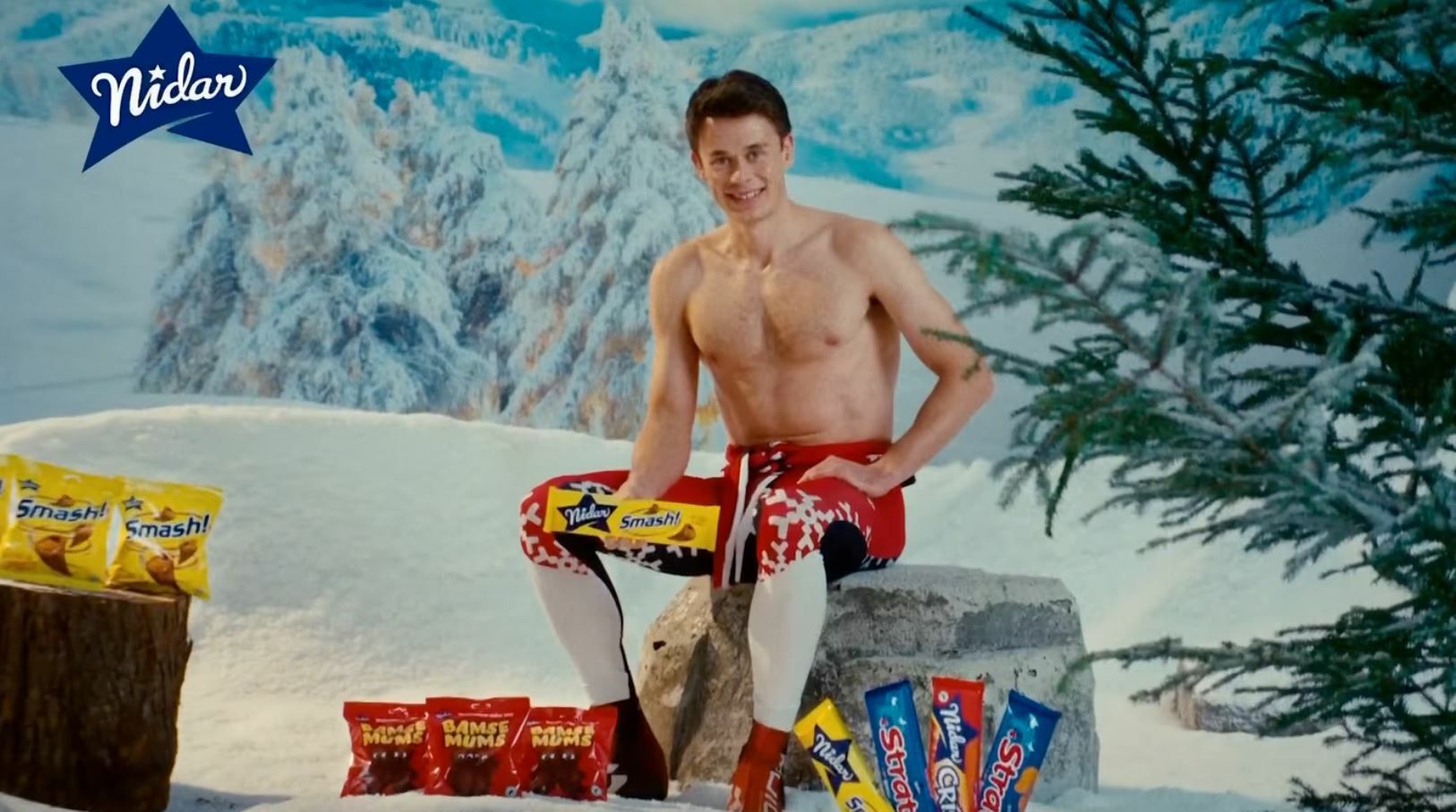 Harald Østberg Amundsen v reklamě na sladkosti Harald Østberg Amundsen v reklamě na sladkosti