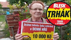 Anastázie Deáková (76) z Březí na Břeclavsku vyhrála v DENNÍ HŘE: 10 tisíc na Maďarsko a garáž!