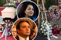 Pohřeb operní pěvkyně (†60): Světlá rakev, zvláštní věnce a smutný Plachetka!