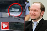 Nové záběry z Norska: Zabiják Breivik opouští dodávku s bombou, která zabije osm lidí