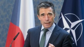 Generální tajemník NATO Rasmussen se v Praze vyjádřil k napjaté situaci na Ukrajině