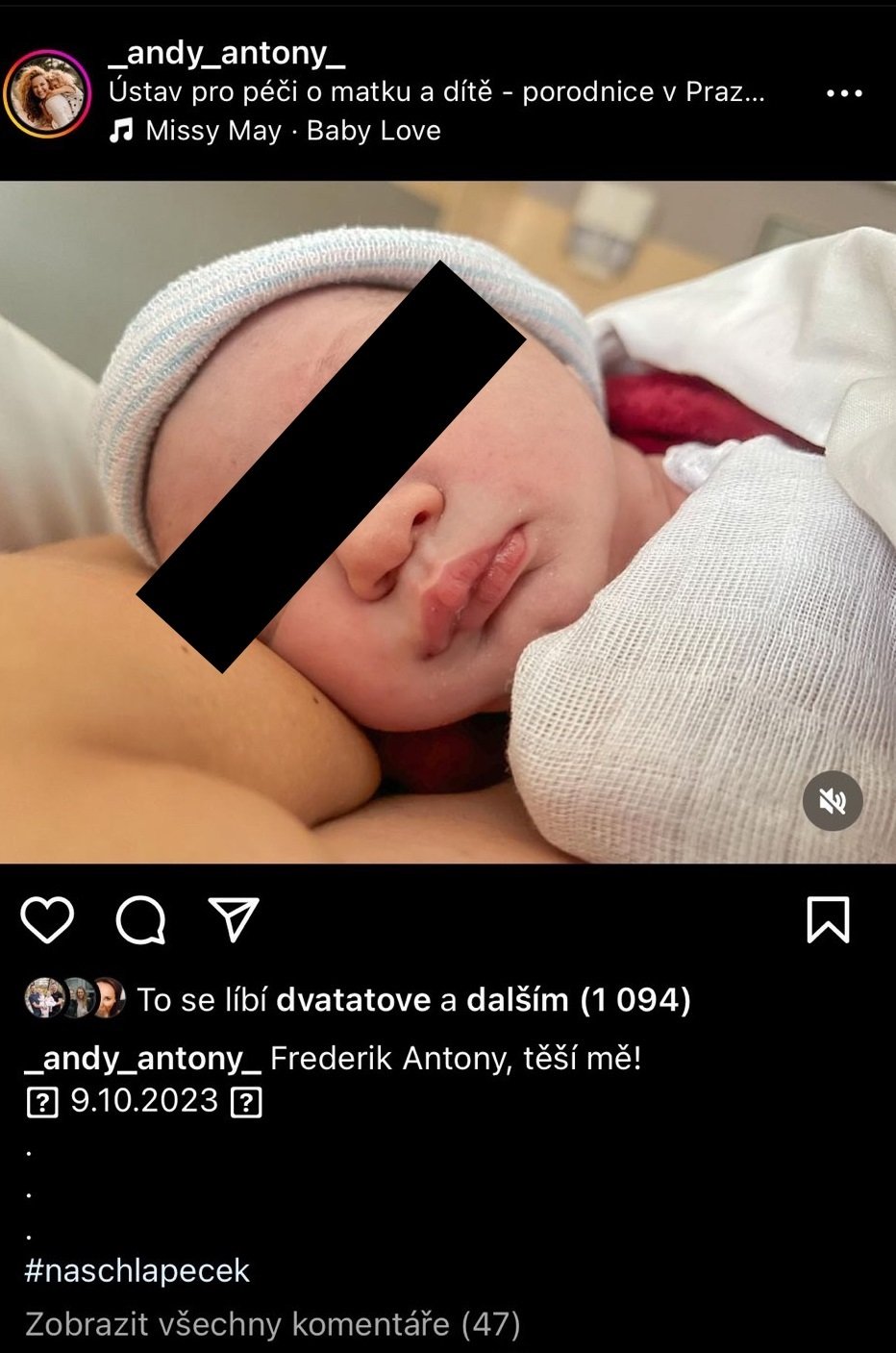 Andrea Antony porodila syna.