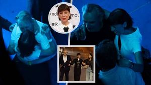 Bartošková na Macháčkově oslavě: Úsměv v náručí muže a těžká cesta na hotel Bartošková na Macháčkově oslavě: Úsměv v náručí muže a těžká cesta na hotel